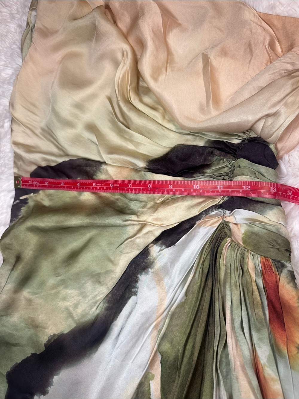 AMUR Elowen Print Mini Dress Size 2 One Shoulder Wedding Guest Watercolor - Picture 12 of 14